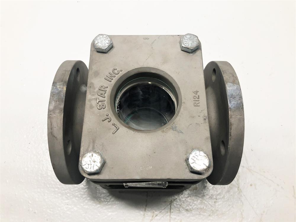 LJ Star 3" 150# CF8M Sight Glass Valve, Plain Indicator 1524B SH1